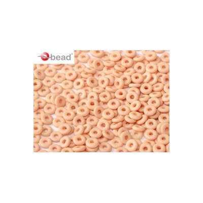 Perle en verre de Bohème O Bead® Opaque Peach Silk 4x2mm (X 5gr) 