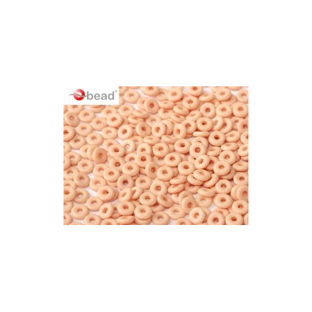 Perle en verre de Bohème O Bead® Opaque Peach Silk 4x2mm (X 5gr) 