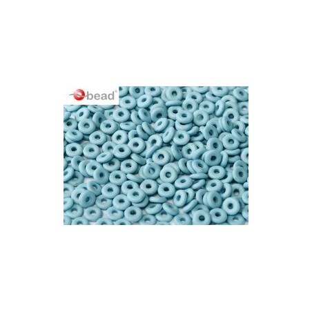 Perle en verre de Bohème O Bead® Opaque Bleu Silk 4x2mm (X 5gr) 