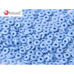 Perle en verre de Bohème O Bead® Opaque Bleu Lavande Silk 4x2mm (X 5gr)