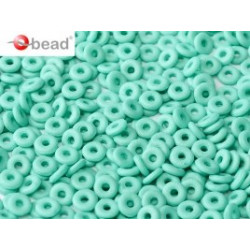 Perle en verre de Bohème O Bead® Opaque Turquoise Silk 4x2mm (X 5gr)