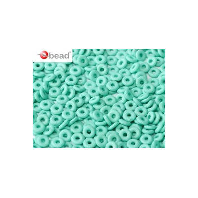 Perle en verre de Bohème O Bead® Opaque Turquoise Silk 4x2mm (X 5gr)