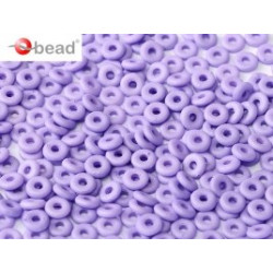 Perle en verre de Bohème O Bead® Opaque Dark Violet Silk 4x2mm (X 5gr) 