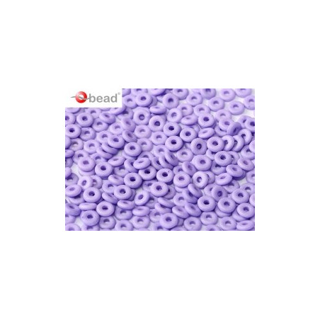 Perle en verre de Bohème O Bead® Opaque Dark Violet Silk 4x2mm (X 5gr) 