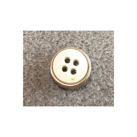 Bouton rond 15mm résine argentée (X)