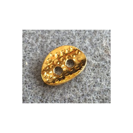 Bouton Métal Oval 14mm Point Doré (X1)
