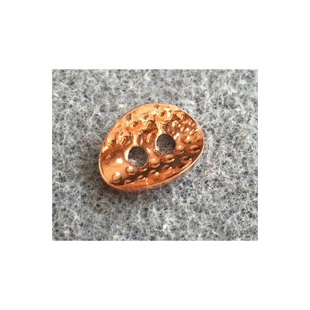 Bouton Métal Oval 14mm Point Rose (X1) 