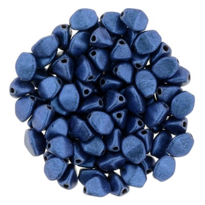 Perles Pinch 5X3mm Metallic Suede Blue (X50) Perles Pinch 5X3mm Metallic Suede Blue (X50)