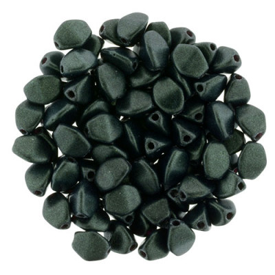 Perles Pinch 5X3mm Metallic Suede Dark Forest (X50) 