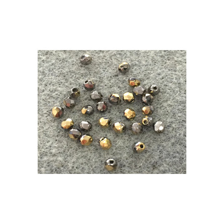 Facettes de Bohême 3mm California Graphite (x50) 