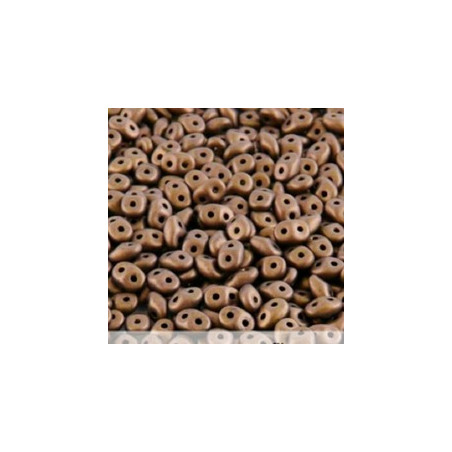 Perles Super Duo 2,5X5mm Dark Bronze Mat (x 10gr env)