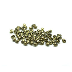 Perles Super Duo 2,5X5mm  Metallic Dark Gold Mat (x 10gr env)