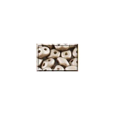 Perles Super Duo 2,5X5mm Metallic Grey Mat (x 10gr env) Perles Super Duo 2,5X5mm Metallic Grey Mat (x 10gr env)