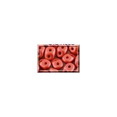 Perles Super Duo 2,5X5mm Metallic red Mat (x 10gr env)