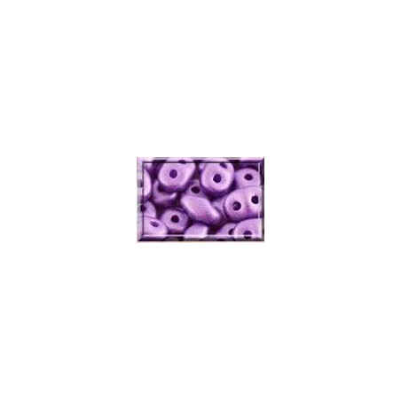 Perles Super Duo 2,5X5mm Metallic Violet Mat (x 10gr env)