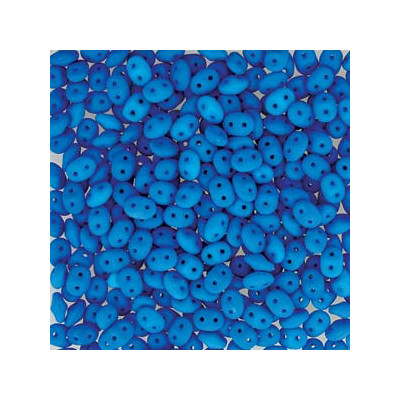 Perles Super Duo 2,5X5mm Aqua Neon Mat (x10gr env)