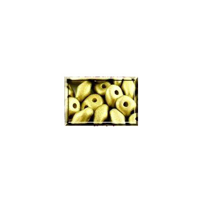 Perles Super Duo 2,5X5mm Metallic Gold Mat (x 10gr env)