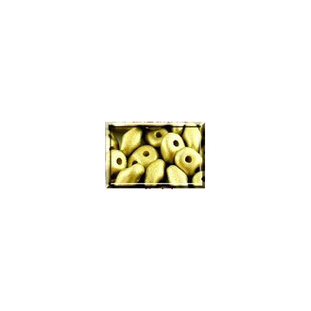 Perles Super Duo 2,5X5mm Metallic Gold Mat (x 10gr env)