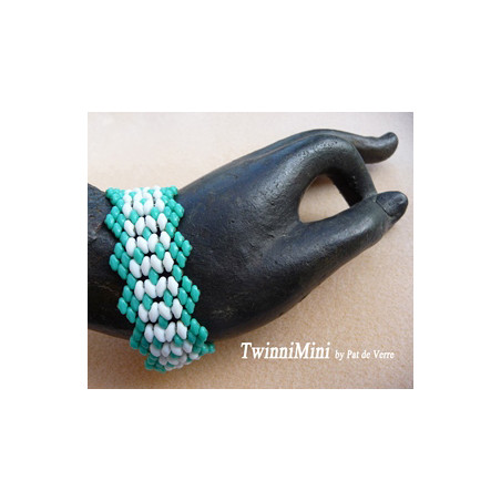 Schéma du bracelet "Twinimini" de Pat de Verre 