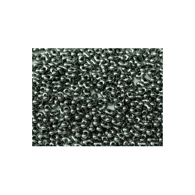 Perles Peanut 2x4mm Jet Hematite (x5gr env)