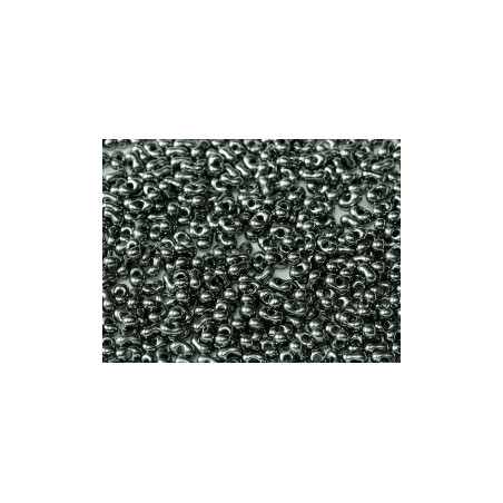 Perles Peanut 2x4mm Jet Hematite (x5gr env)