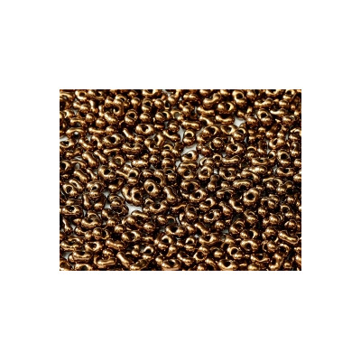 Perles Peanut 2x4mm Jet Bronze (x5gr env)