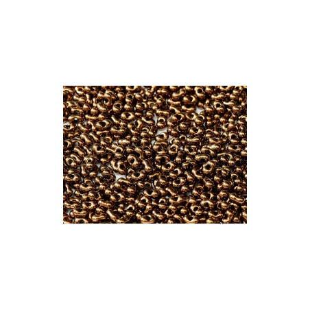 Perles Peanut 2x4mm Jet Bronze (x5gr env)