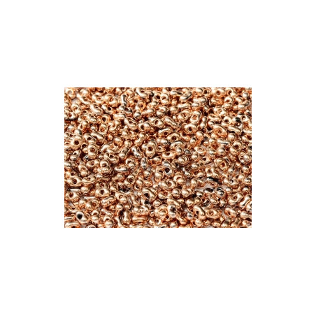 Perles Peanut 2x4mm Jet Capri Gold Full (x5gr env)