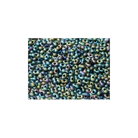 Perles Peanut 2x4mm Jet Blue Star Full (x5gr env)