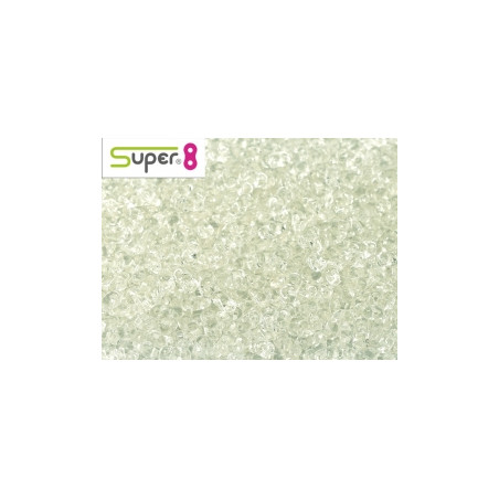 Perles Super 8® Crystal 2,2x4,7mm (x10gr env) 