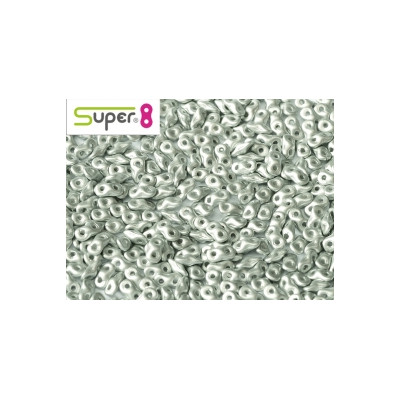 Perles Super 8® Metallic Silver 2,2x4,7mm (x5gr env)