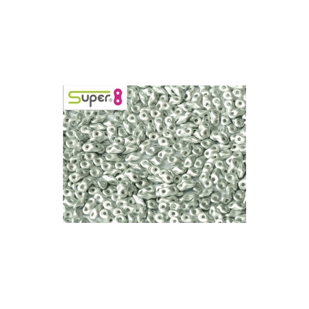 Perles Super 8® Metallic Silver 2,2x4,7mm (x5gr env)