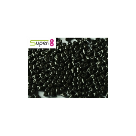 Perles Super 8® Metallic Black 2,2x4,7mm (x5gr env) 
