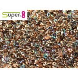 Perles Super 8® Cooper Rainbow 2,2x4,7mm (x5gr env)