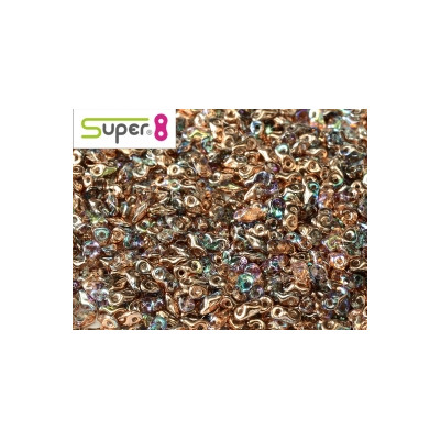 Perles Super 8® Cooper Rainbow 2,2x4,7mm (x5gr env)