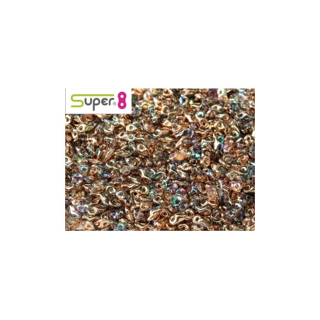Perles Super 8® Cooper Rainbow 2,2x4,7mm (x5gr env)