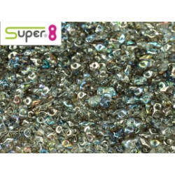 Perles Super 8® Graphite Rainbow 2,2x4,7mm (x5gr env)