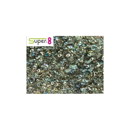 Perles Super 8® Graphite Rainbow 2,2x4,7mm (x5gr env)