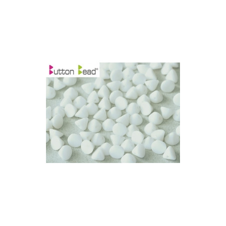 Perles Buttons 4mm ChalkWhite (X30)