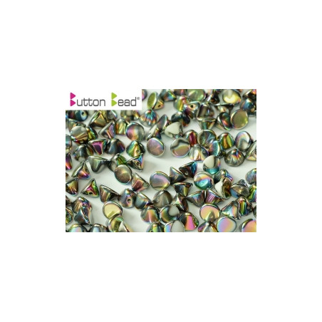 Perles Buttons 4mm Chalkwhit Vitrail Full (X30)