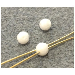 Perles RounDuo Chalkwhite Skimmer 5mm (X20) 