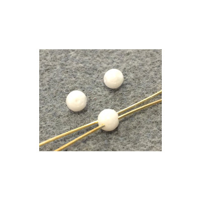 Perles RounDuo Chalkwhite Skimmer 5mm (X20) 