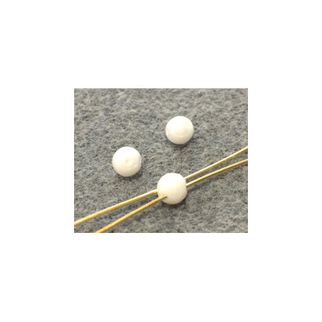 Perles RounDuo Chalkwhite Skimmer 5mm (X20) 