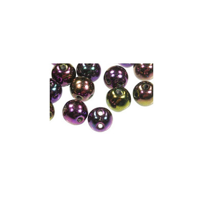 Perles RounDuo Purple Iris 5mm (X20)