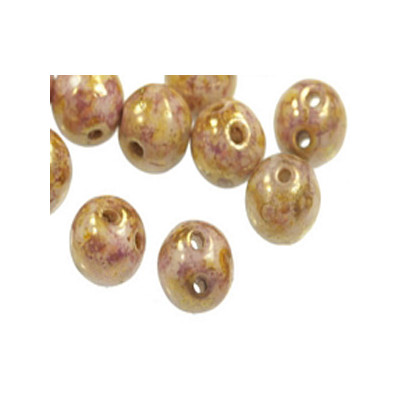 Perles RounDuo Lila Gold Luster 5mm (X20)