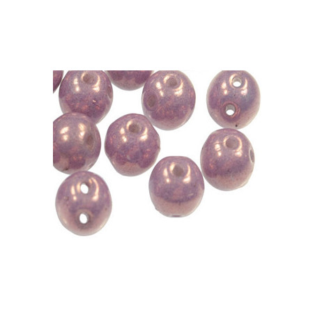 Perles RounDuo White Lila Véga Luster 5mm (X20)