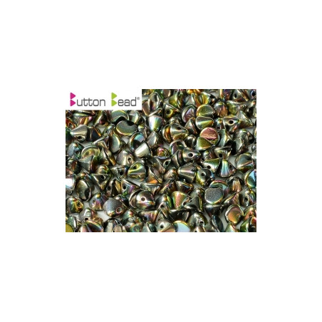 Perles Buttons 4mm Jet Vitrail Full (x30)