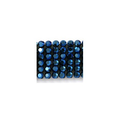 Crystal Mesh Swarovski 40001 4 rangs de 5 Cabochons Crystal Metallic Blue (X 1)