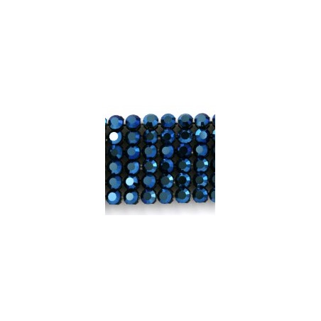 Crystal Mesh Swarovski 40001 4 rangs de 5 Cabochons Crystal Metallic Blue (X 1)