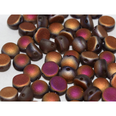 Perle Cabochon 2 trous Crystal Full Sliperit Matted (x12) Perle Cabochon 2 trous Crystal Full Sliperit Matted (x12)